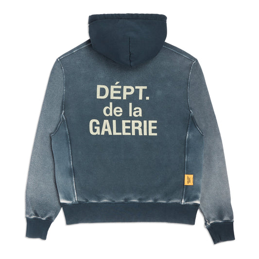 REVERSIBLE NAVY FRENCH LOGO HOODIE