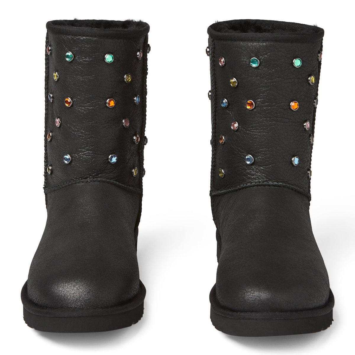 UGG GALLERY DEPT CLASSIC SHORT BLACK LEATHER