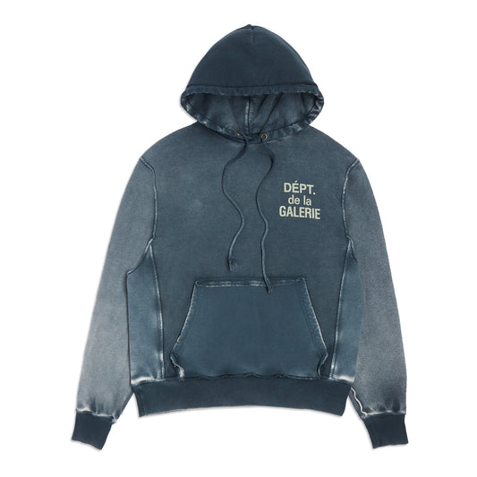REVERSIBLE NAVY FRENCH LOGO HOODIE