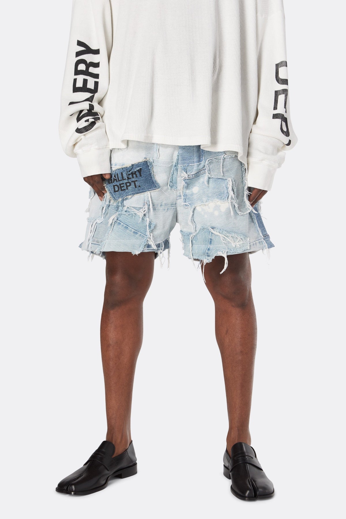 PATCHWORK DENIM ZUMA SHORTS