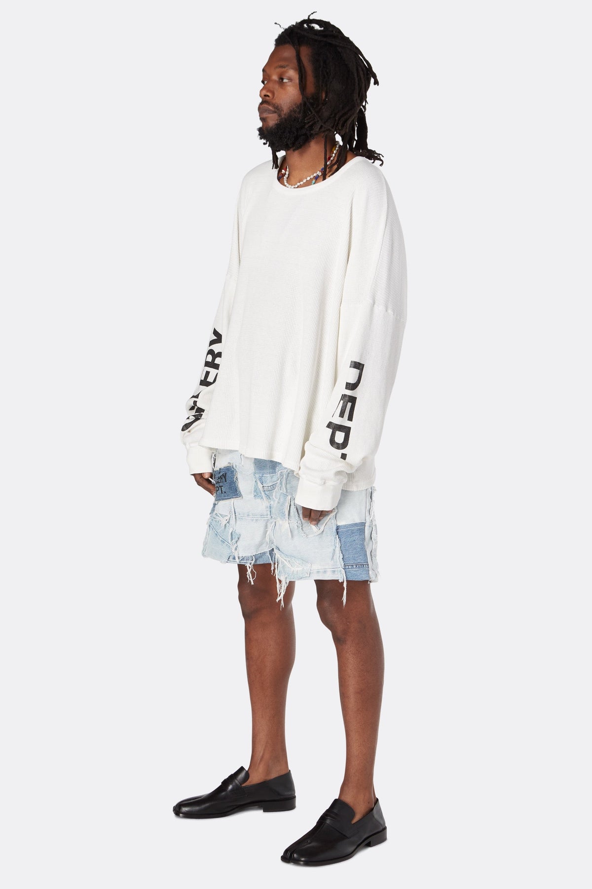 PATCHWORK DENIM ZUMA SHORTS