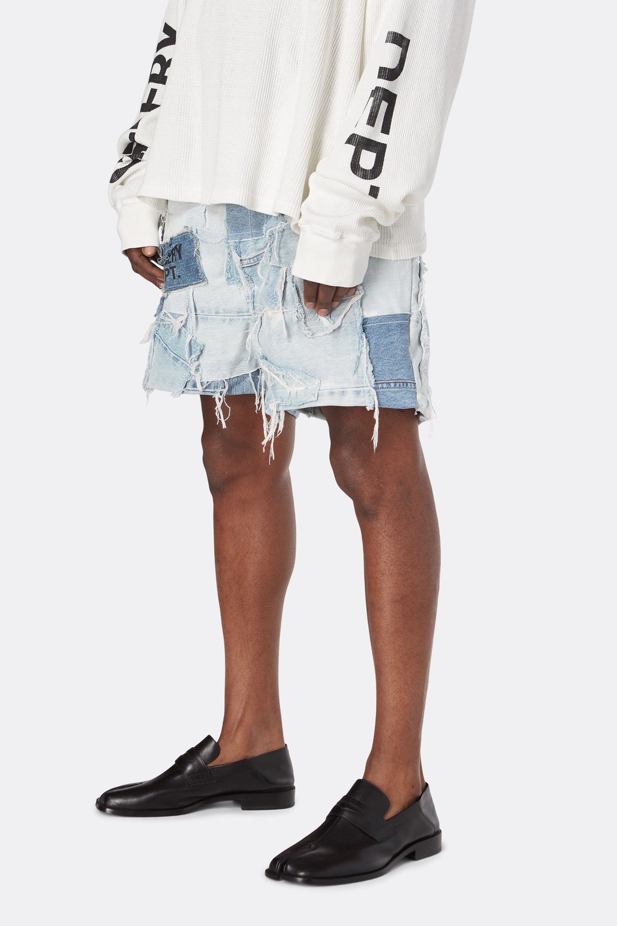 PATCHWORK DENIM ZUMA SHORTS