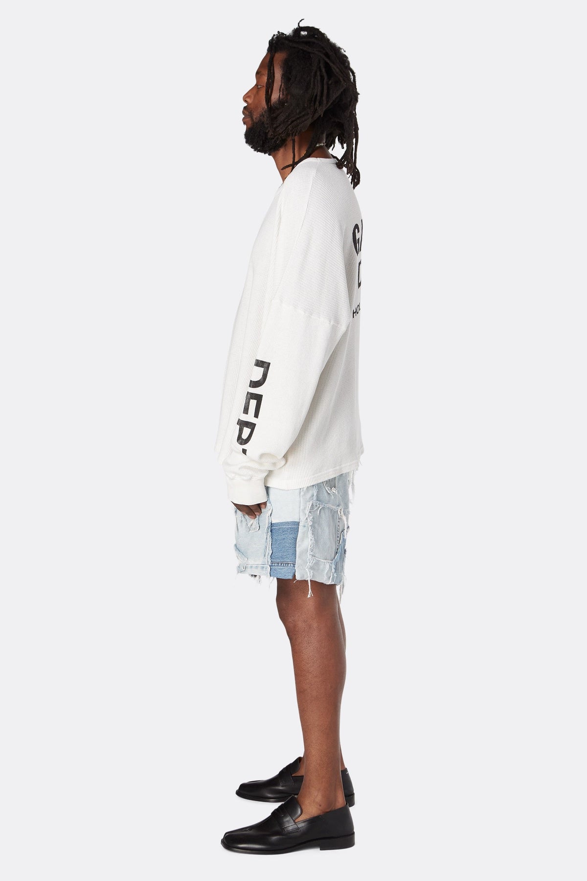 PATCHWORK DENIM ZUMA SHORTS