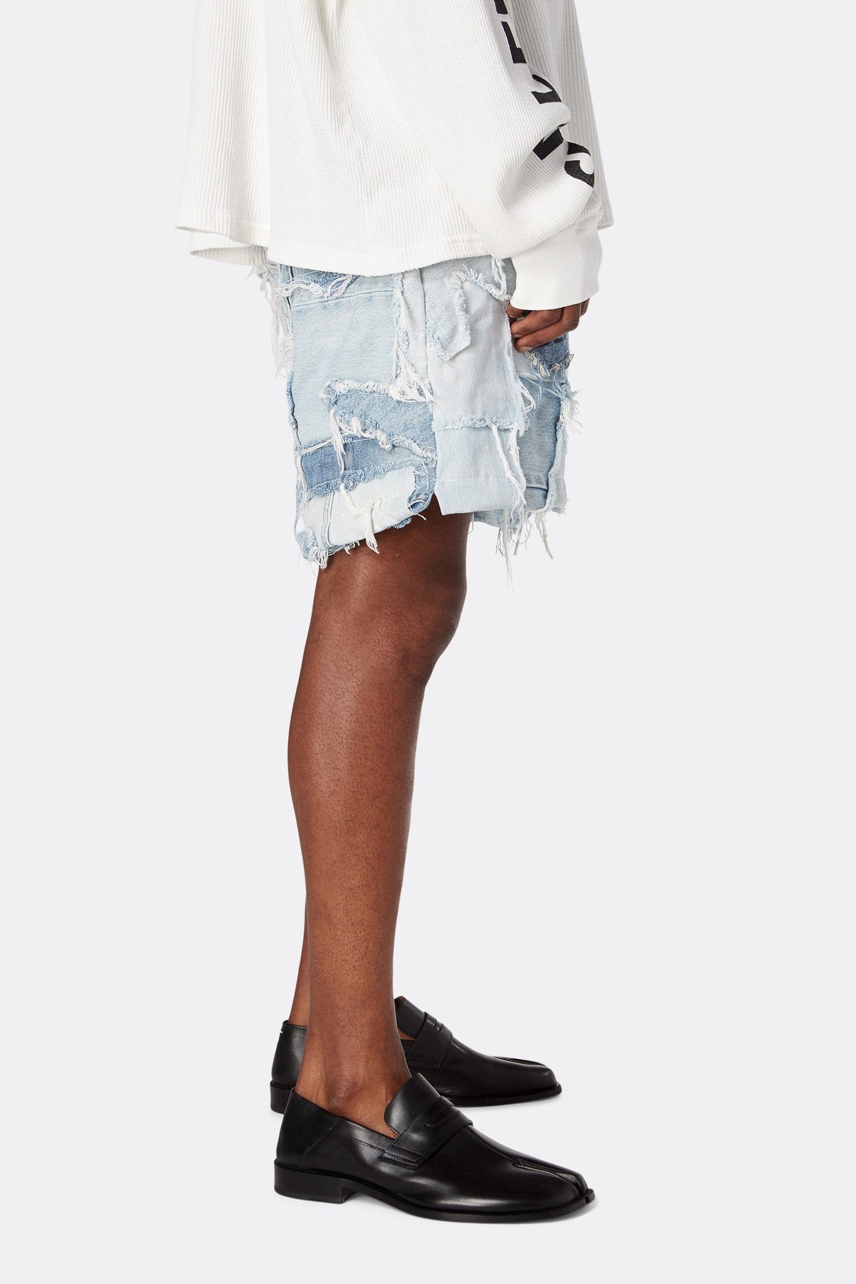 PATCHWORK DENIM ZUMA SHORTS