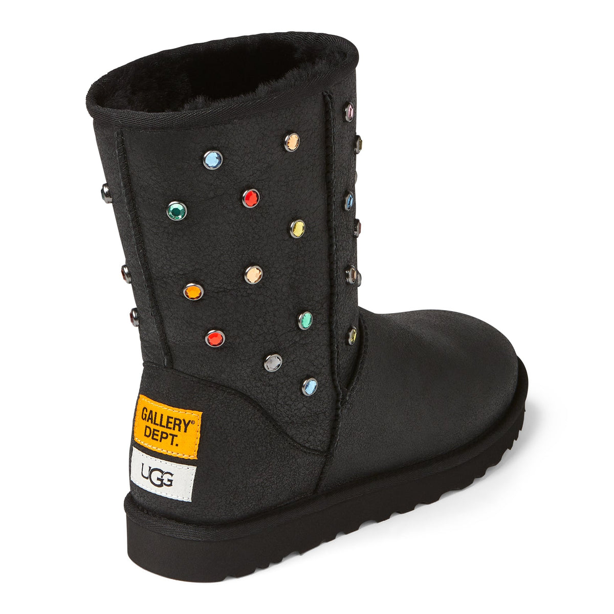 UGG GALLERY DEPT CLASSIC SHORT BLACK LEATHER