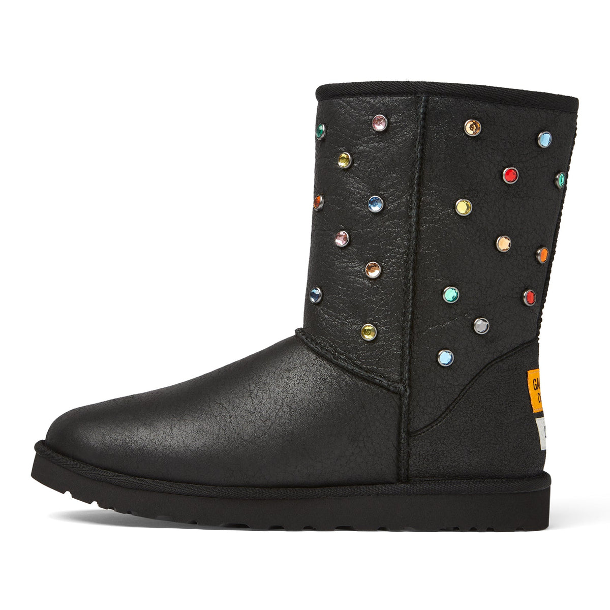 UGG GALLERY DEPT CLASSIC SHORT BLACK LEATHER