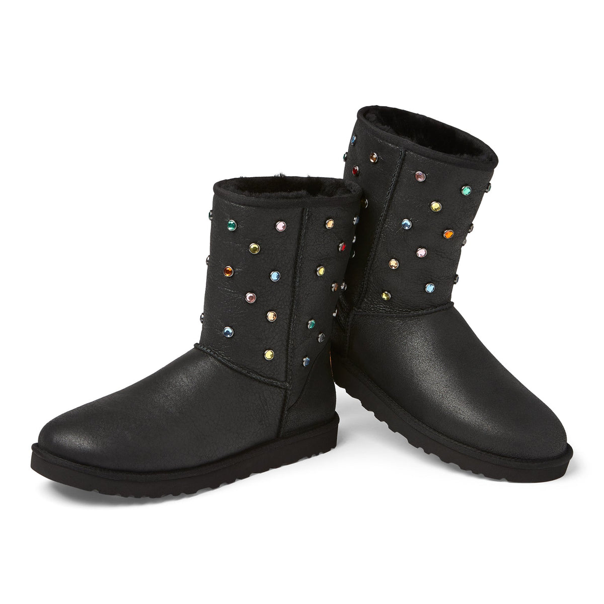 UGG GALLERY DEPT CLASSIC SHORT BLACK LEATHER