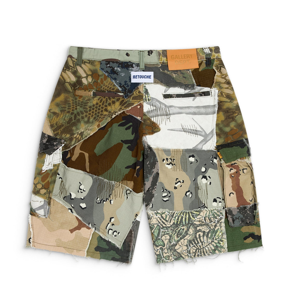 RETOUCHE CAMO PATCHWORK KENZIE SHORT