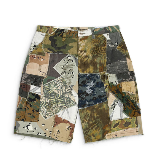 RETOUCHE CAMO PATCHWORK KENZIE SHORT