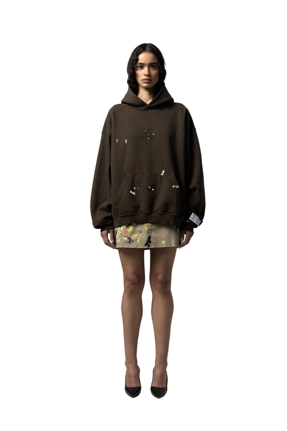FRENCH LOGO PAINTED HOODIE